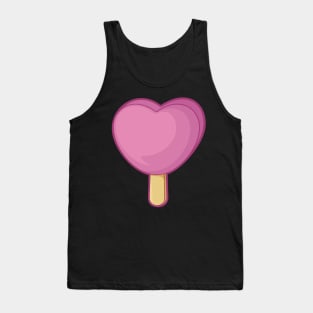 Heart Shaped Pink Ice Cream Stick Tank Top